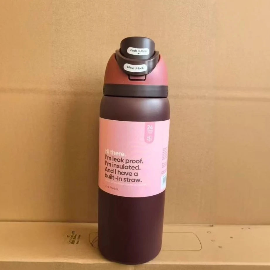 Portable Football Water Bottles Summer Fruit Cup Car Thermoses Vintage Drinkware Soccer Stainless Steel Insulated Cup kettle