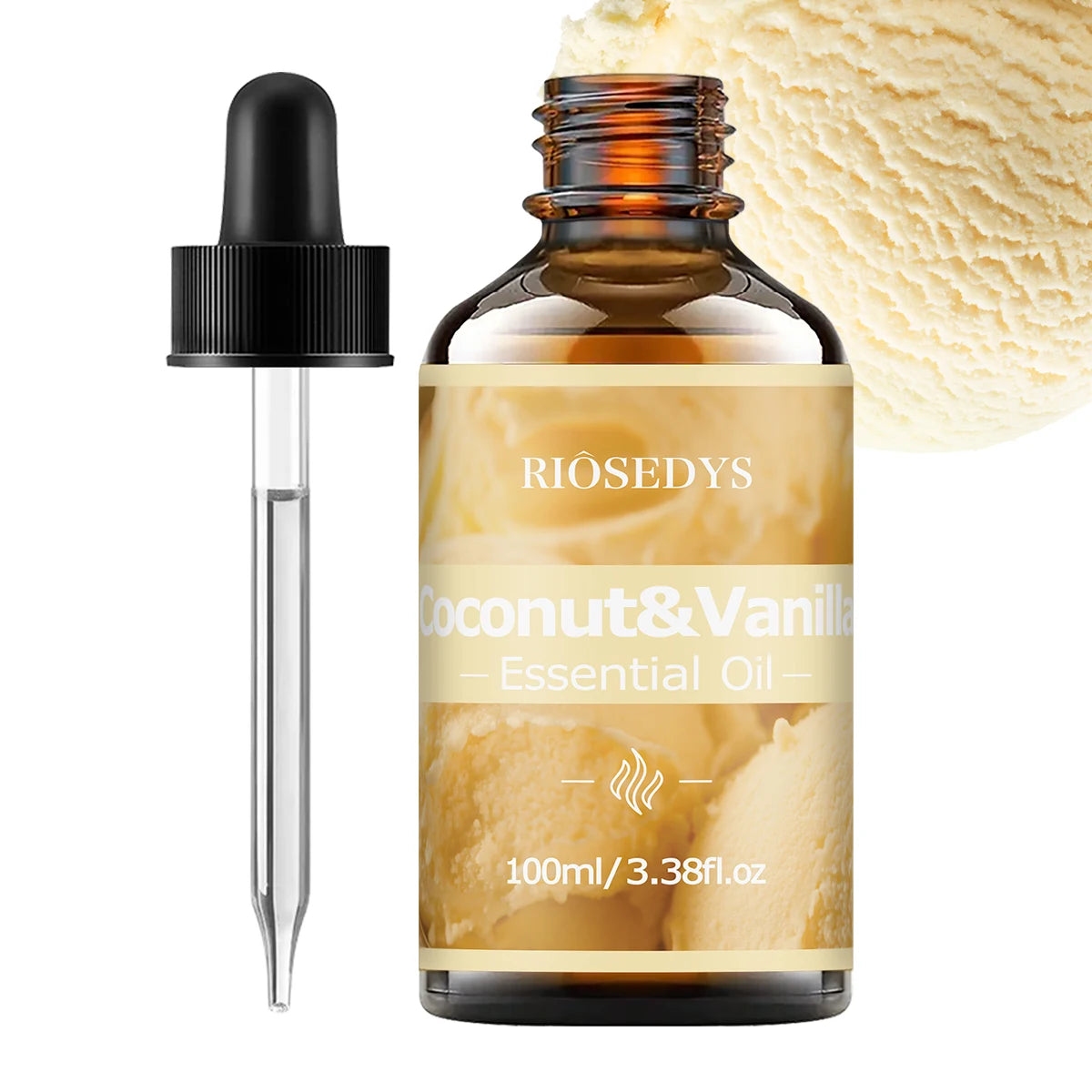 COCONUT & VANILLA Essential Oil, Sweet Fragrance Oil for Diffusers, DIY Crafts & Aromatherapy, Smooth Tropical Aroma