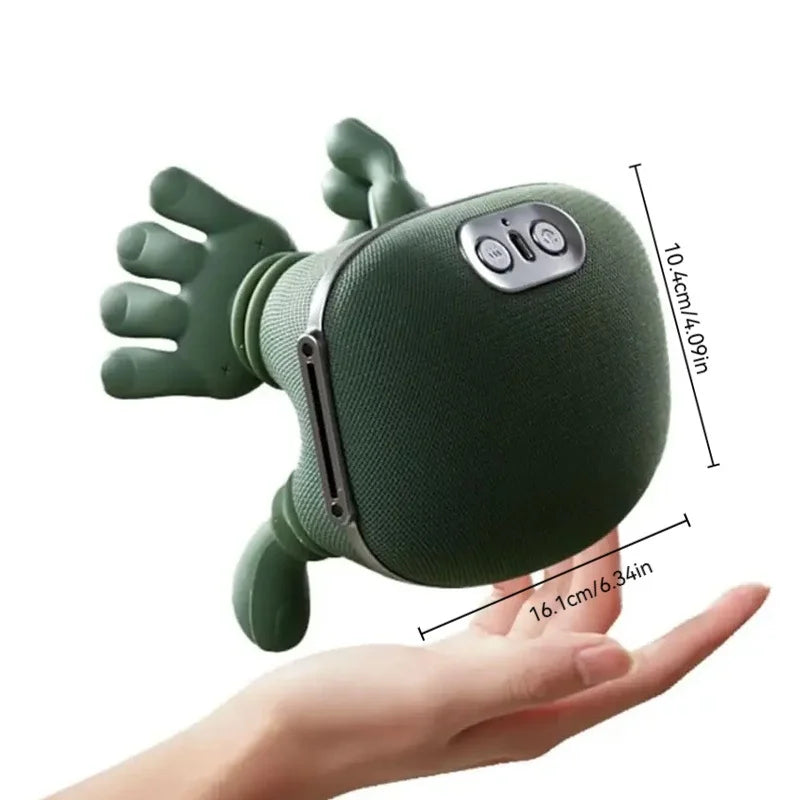 USB Rechargeable Wireless Body Massager, Simulated Human Five Fingers, Neck Shoulder Massager for Office and Car Use