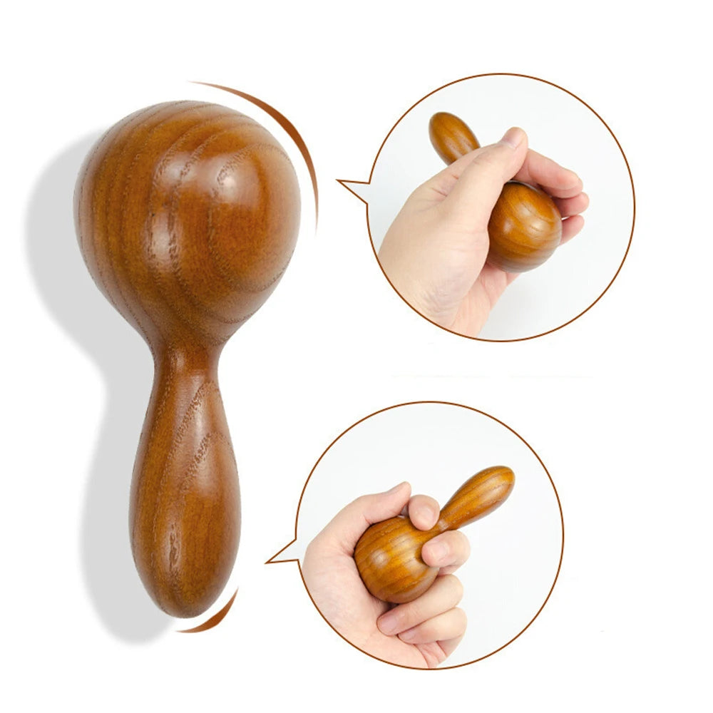 Portable Massage Hammer, SPA Massage Tool for Back Acupoint Relaxation & Acupoint Care, Wood Beauty Massage Hammer for Skin Care