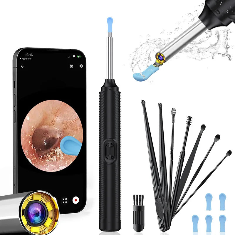 Visual Ear Wax Removal Kit with Camera 5M Luminous Otoscope Safe Ear Care Earwax Cleaner Endoscope Ear Cleaning Tools