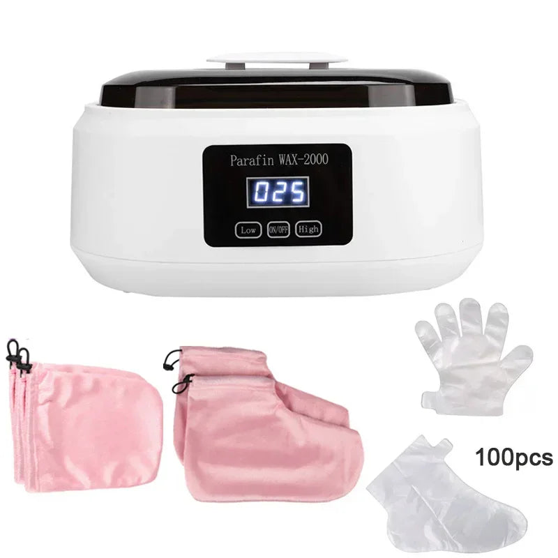 2L Paraffin Wax Machine Paraffin Bath Kit Wax Melts for Feet and Hand Paraffin Wax Warmer Foot Mask Moisturizing Socks