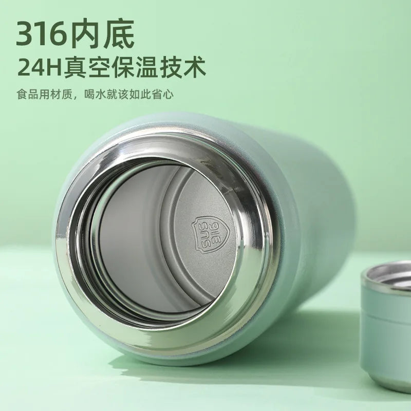 600ml 500ml 350ML Sports Food Thermos Flask Travel Stainless Steel Cute Thermal Thermo Cup Coffee Travel Tea Water Bottles Mugs