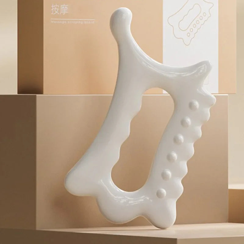Ergonomic Versatile Handheld Gua Sha Board for Face & Body - Non-Ceramic, Gua Sha Massage Tool, Relaxation and Beauty Massager