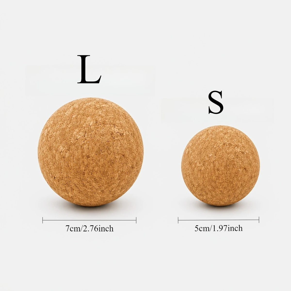 Multi‑Size Cork Massage Ball Set, Myofascial Release Balls, Portable Tool for Yoga Fitness and Daily Body Relaxation