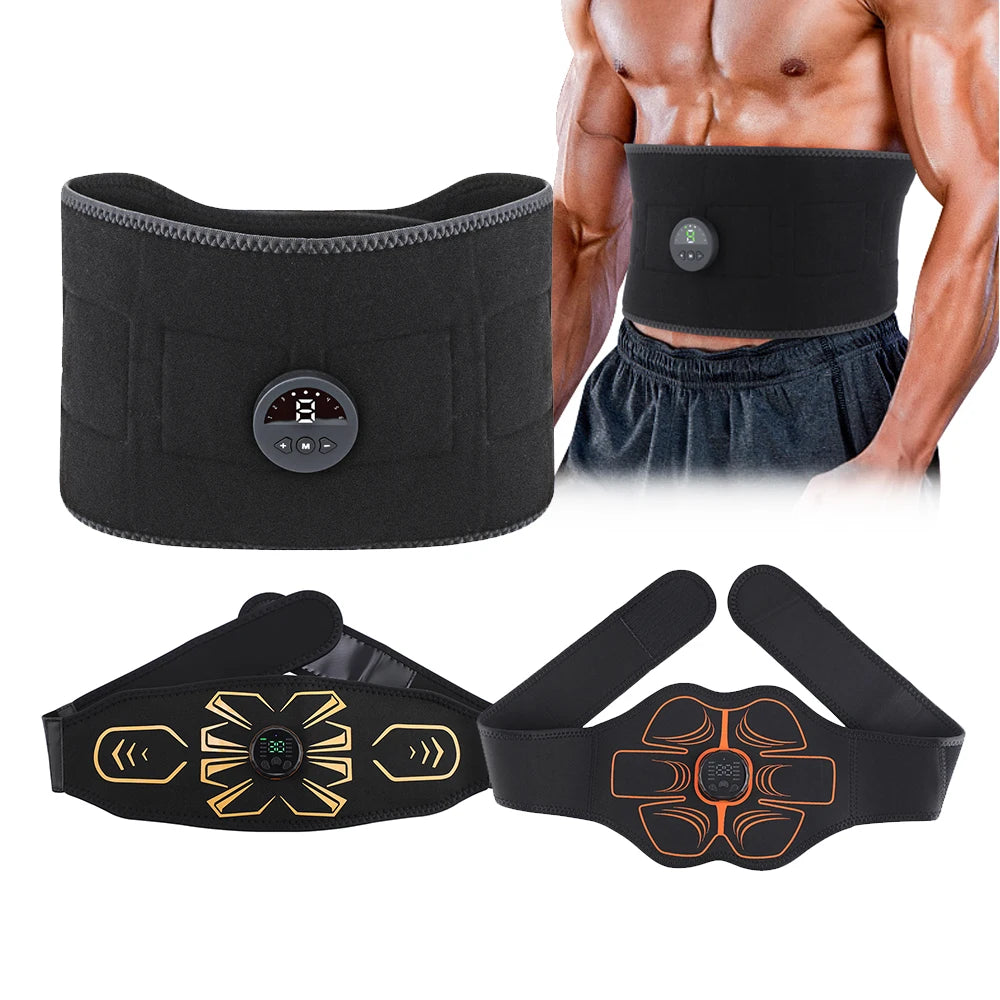 Electric Muscle Stimulator Vibrator Muscle Massager Fat Burner for Waist Abdomen Weight Loss Belt Slimming Abs Fitness Equipment