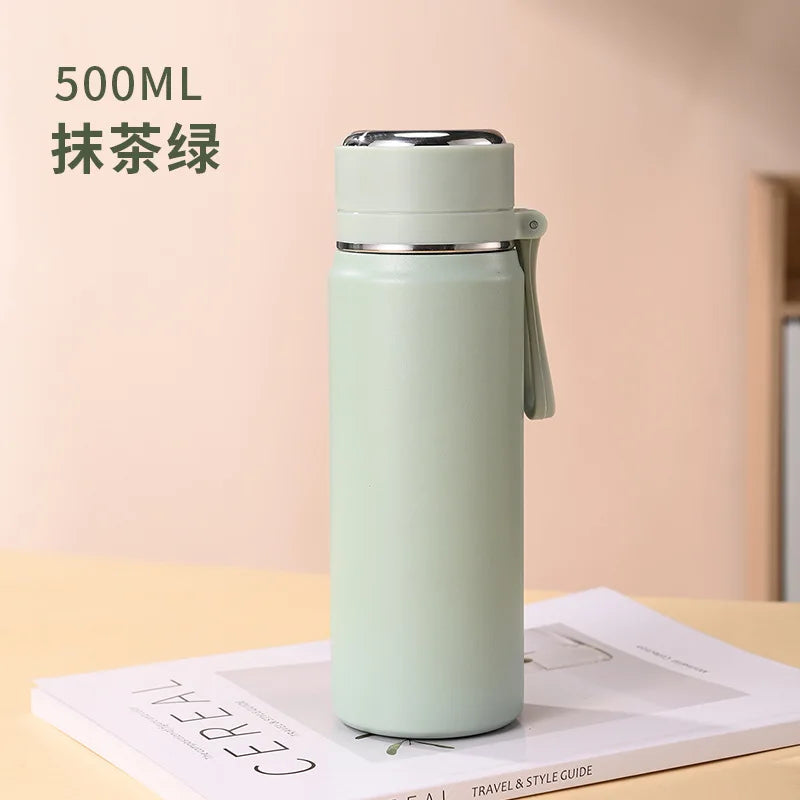 600ml 500ml 350ML Sports Food Thermos Flask Travel Stainless Steel Cute Thermal Thermo Cup Coffee Travel Tea Water Bottles Mugs