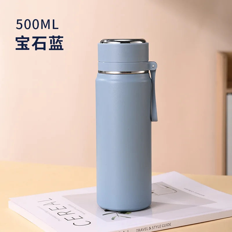 600ml 500ml 350ML Sports Food Thermos Flask Travel Stainless Steel Cute Thermal Thermo Cup Coffee Travel Tea Water Bottles Mugs