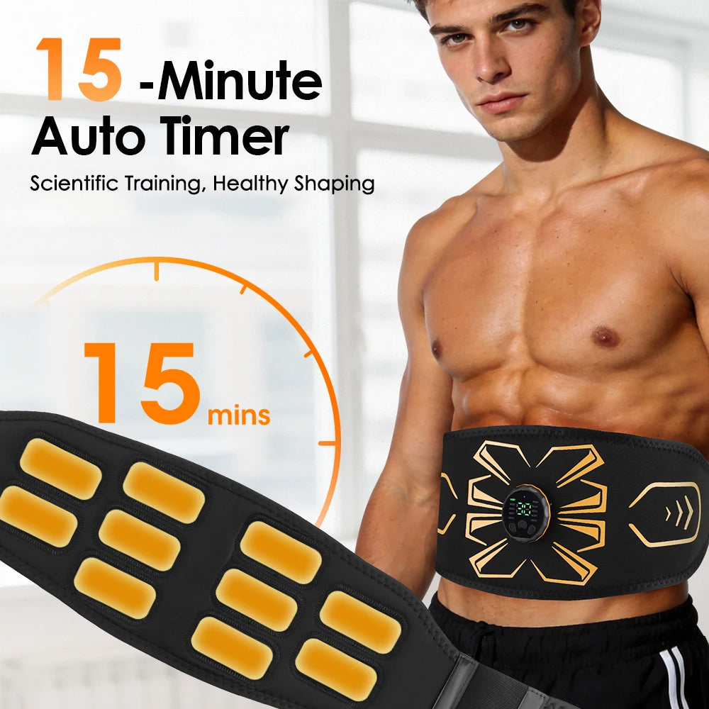 Electric Muscle Stimulator Vibrator Muscle Massager Fat Burner for Waist Abdomen Weight Loss Belt Slimming Abs Fitness Equipment