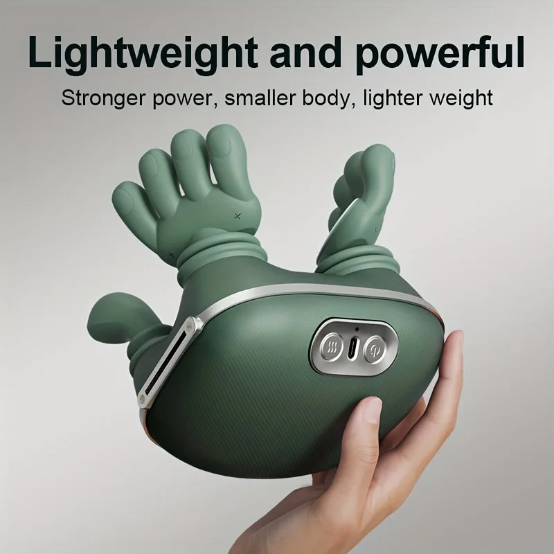 USB Rechargeable Wireless Body Massager, Simulated Human Five Fingers, Neck Shoulder Massager for Office and Car Use