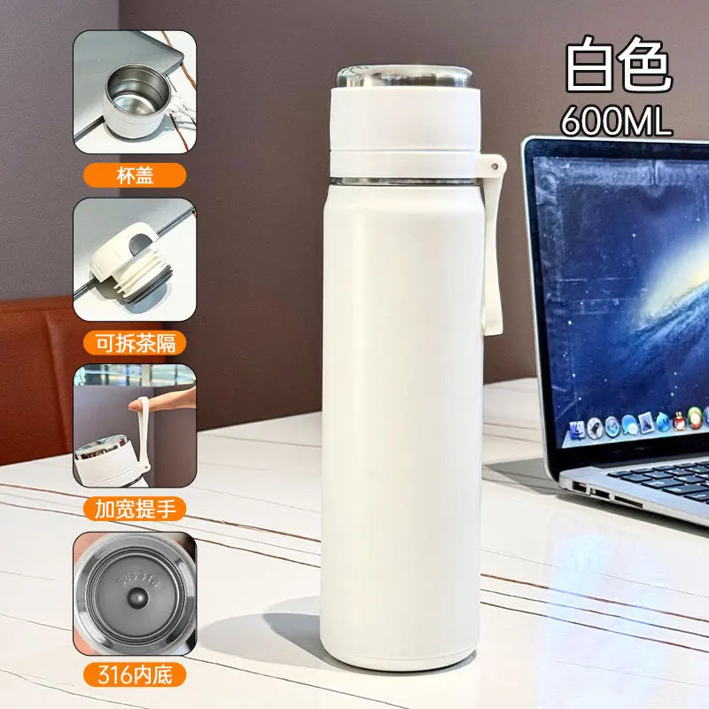 600ml 500ml 350ML Sports Food Thermos Flask Travel Stainless Steel Cute Thermal Thermo Cup Coffee Travel Tea Water Bottles Mugs