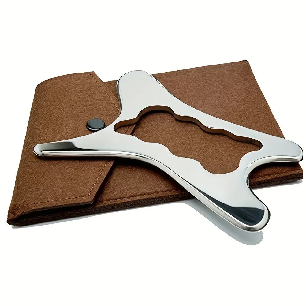 Stainless Steel Gua Sha Massage Tools Scraping Knife Massager for Relaxing Soft Tissue Reduce Head Neck Back Pain Release Tools