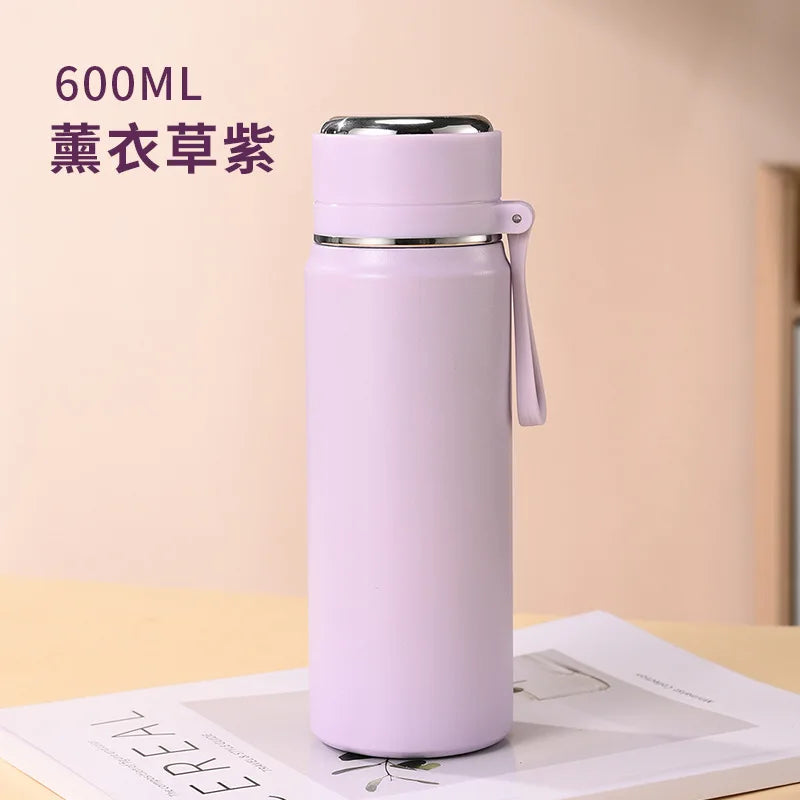 600ml 500ml 350ML Sports Food Thermos Flask Travel Stainless Steel Cute Thermal Thermo Cup Coffee Travel Tea Water Bottles Mugs