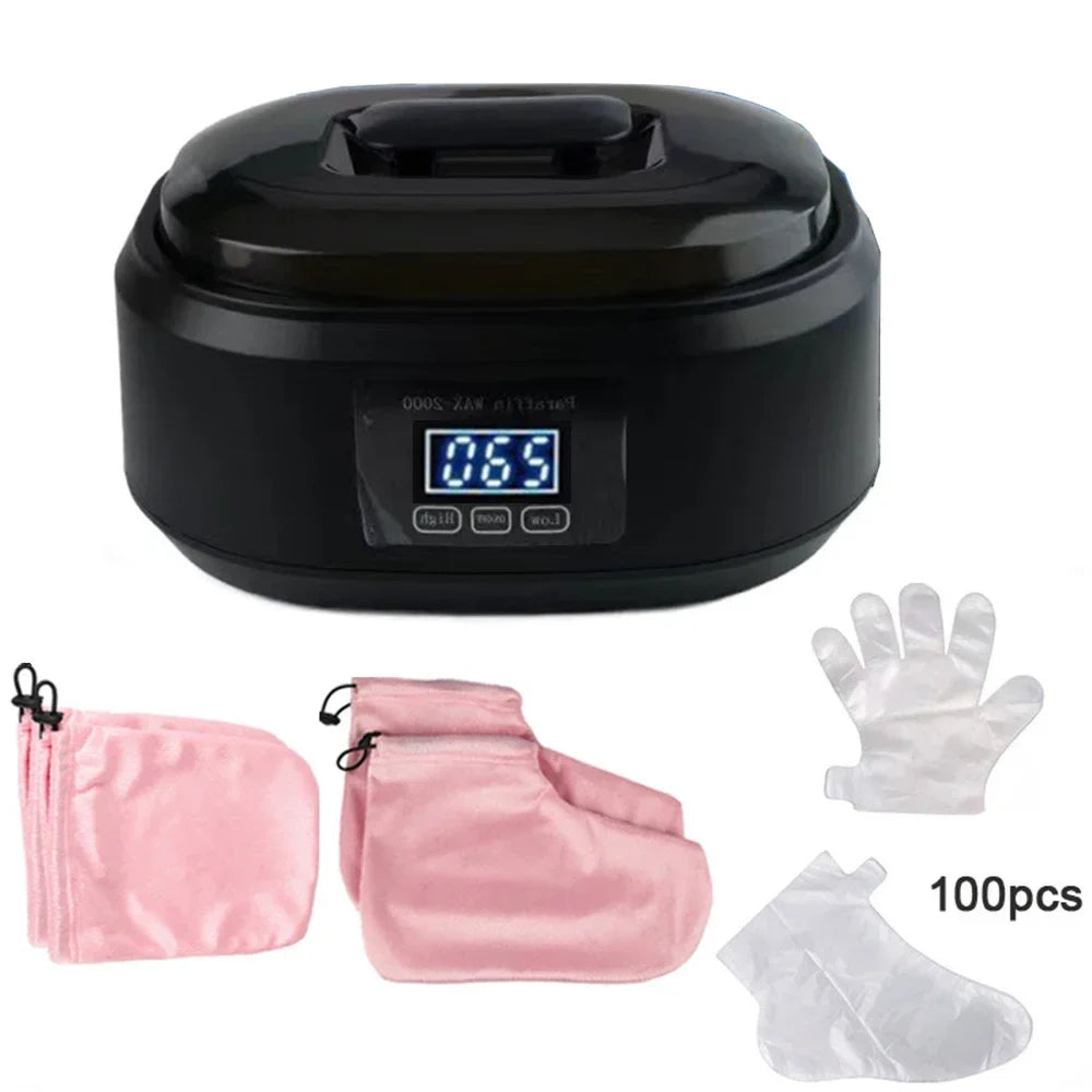 2L Paraffin Wax Machine Paraffin Bath Kit Wax Melts for Feet and Hand Paraffin Wax Warmer Foot Mask Moisturizing Socks